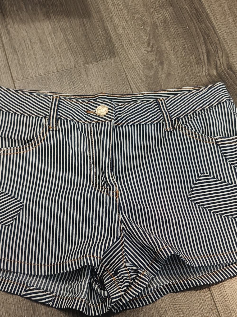 Striped Navy and White Women’s Shorts